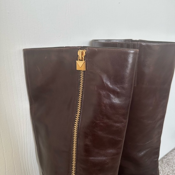 Michael Kors Tall Brown Leather Boots - Picture 5 of 11